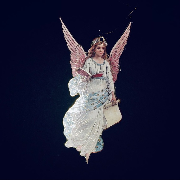 Art Nuevo Paper Angel (double sided) ornament - Picture 2 of 4